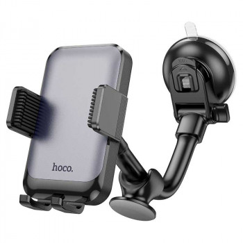 Hoco H27 Rock push-type car holder (center console), на панель и в стекло, black