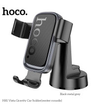 Hoco H81 Vista Gravity Car Holder (center console), на панель и стекло, grey