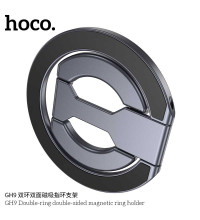 Hoco GH9 Double-ring double-sided magnetic ring holder, gray