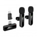 Беспроводной микрофон Hoco L20A Fair dual-mic Wireless Microphone iP/Type-C, 3-4h, black