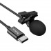 Микрофон петличный Hoco L14 Lavalier Microphone на Type-C, кабель 2м, черный