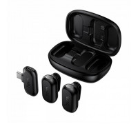 Беспроводной микрофон Hoco L26 Smart AI ENC wireless microphone, Type-C, 5-6h, black