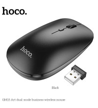 Носо GM15 Art dual-mode business Wireless Mouse, 1600dpi, 2.4GHz_BT, black