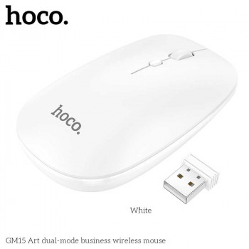 Носо GM15 Art dual-mode business Wireless Mouse, 1600dpi, 2.4GHz_BT, white