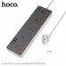 Hoco AC14A Rico 5-position socket, PD30W + USB QC3.0 18w + 2USB 5V3A, 2500w, 1.5m, black