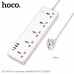 Hoco AC14A Rico 5-position socket, PD30W + USB QC3.0 18w + 2USB 5V3A, 2500w, 1.5m, white