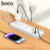 Hoco AC14A Rico 5-position socket, PD30W + USB QC3.0 18w + 2USB 5V3A, 2500w, 1.5m, white