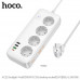 Hoco AC22 Sunlight 4-bit desktop socket EU, PD30W + USB QC3.0 18w + 2USB 5V3A, 2500w, 3m, white