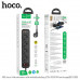 Hoco NS1 Aura 4-bit extension cable socket, 4xAC + 2USB + PD20w, 1.8m, black