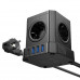 Hoco NS8 Sharp 5-position 1C3A desktop socket, 5xAC + 3USB 5V2.4A + PD20W, AC 4000W, 2m, black