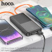 Hoco J119 Sharp 10000mah Power Bank, QC3.0, PD20w, SCP22.5w, LED, build-in C&L cables, black