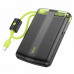 Hoco J127 Mecha 10000mah Power Bank, QC3.0, PD20w, LED, build-in C&L cables, black