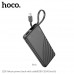 Hoco J129 5000mah Nature Power Bank, 2A, build-in USB-C cables, black