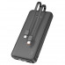 Hoco J118 10000mah Speed energy Power Bank, build-in C&L cables, black