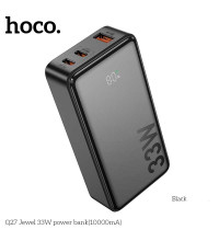 Hoco Q27 Jewel 33W 10000mah Power Bank, USB 22.5w + 2 USB-C 33w, LED digital dislay, black
