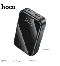 Hoco Q30 Fast Charge 33W 10000mah Power Bank, USB 22.5w + USB-C 30w, LED digital display, black