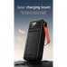 Hoco DB33 Plus Rising 30000mah Sun Solar Power Bank, 4xU+1xC, QC+PD, build-in C+L+M cables, black