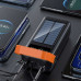 Hoco DB33 Plus Rising 30000mah Sun Solar Power Bank, 4xU+1xC, QC+PD, build-in C+L+M cables, black