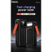 Hoco DB33 Plus Rising 30000mah Sun Solar Power Bank, 4xU+1xC, QC+PD, build-in C+L+M cables, black