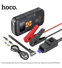 Пуско-зарядное устройство Hoco QS2 Land portable smart air pump with Start-up power bank 8000 mah