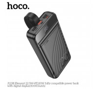 Hoco J123B 30000mah Element 22.5W +PD20W Power Bank, 3xU+1xC, SCP 22.5W, LED, black