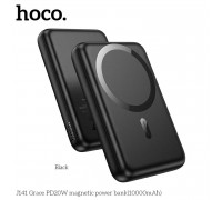 Hoco J141 10000mah Grace PD20W Magnetic ultra-thin Power Bank, black