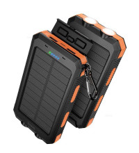 Hoco J164 8000mah Platinum Solar dual lighting Power Bank, 2A, с солнечной панелью, black