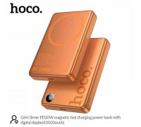 Hoco Q34 Clever PD20W 10000mah Wireless Magnetic Power Bank with digital display, Qi15W, orange