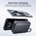 Hoco Q44A Origen dual PD45W 20000mah Magnetic Power Bank with USB-C cable, Qi15W, metal gray