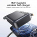 Hoco Q44A Origen dual PD45W 20000mah Magnetic Power Bank with USB-C cable, Qi15W, metal gray