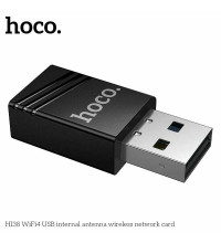 Hoco HI38 WiFi4 USB internal antenna wireless network card, 150Mbps, 2.4Ghz, black
