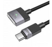 Hoco U141 Type-C to Mag3 magnetic charging cable for laptop, 1.8m, 140w, оплетка, black