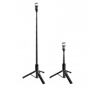 Hoco K34 Spring live broadcast holder with fill light, с треногой, 1.36m, black