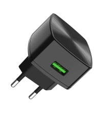 Hoco C70A Cutting-edge single port QC3.0 charger, black