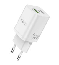 Hoco N13 Bright PD30w + QC3.0 charger (EU), white