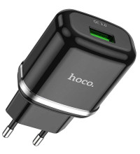 Hoco N3 Special Single Port 18W QC3.0 charger, 1USB, black
