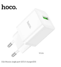 Hoco N26 Maxim Single Port 18W QC3.0 charger, 1USB, white