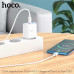 Hoco C105A Stage dual port PD20w+QC3.0 Charger Set (кабель С-С) (EU), white