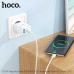 Hoco C105A Stage dual port PD20w+QC3.0 Charger Set (кабель С-С) (EU), white