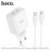 Hoco C108A Leader PD35W dual port (C+C) charger set, C to C cable, white