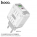 Hoco C136A Rock PD45W (C+U) charger, white