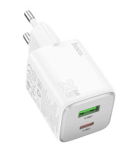 Hoco N41 Almighty PD20w + QC3.0 charger (C+U), white