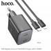 Hoco N42 Elogiado PD45w dual port (C+C) charger (EU) set, кабель USB-C to Lightning, black
