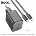 Hoco N23 Elogiado PD45w dual port (C+C) charger (EU) set, кабель USB-C to USB-C, black