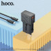 Hoco AC24 Mini PD25W+QC3.0 universal travel charger (C+U) set, C to iP cable, black