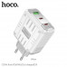 Hoco C139A Rock PD65W (2C+U) charger EU, white