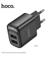 Hoco C141A Smart dual-port charger (EU), 2USB, 2.1А, black