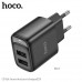 Hoco C141A Smart dual-port charger (EU), 2USB, 2.1А, black