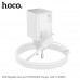 Hoco N42 Elogiado PD45w dual port (C+C) charger (EU) set, кабель USB-C to Lightning, white