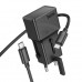 Hoco AC24 Mini PD25W+QC3.0 universal travel charger (C+U) set, C to C cable, black
